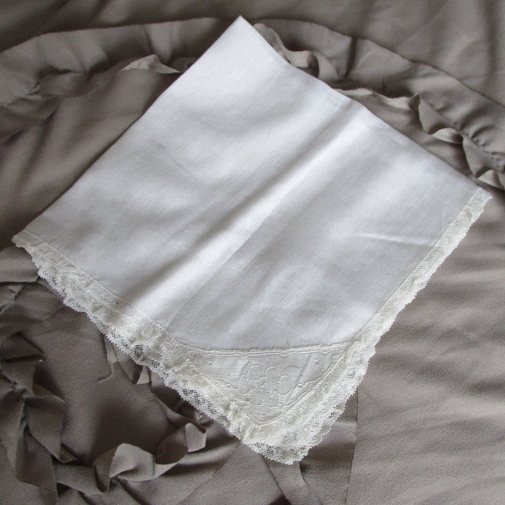 Antique Linen Handkerchief Pocket Square